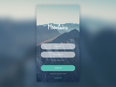 Daily UI #001 | Sign in 001 app dailyui fresh ios log in mobile sign in sign up ui ux