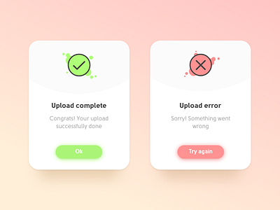 Daily UI 011 - Flash Message (Error/Success) by Michael on Dribbble