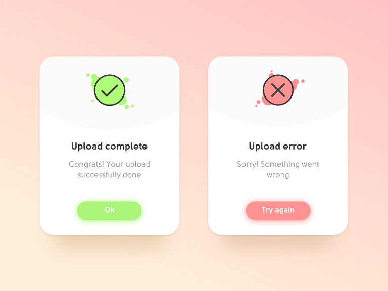 Daily UI #011 | Flash Message (Error/Success) by Valeria Terekhina on ...