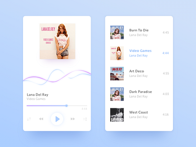 Music Player android app ios mobile music navigation play player playlist social ui