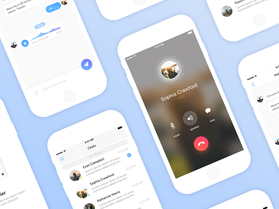 Chat & Calls App android call chat contacts conversation inbox ios message navigation social ui ux