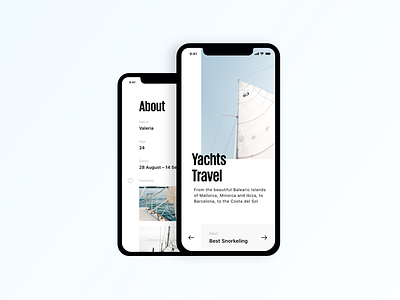 Yachts Travel about button concept favorites ios iphone x like next profile social text travel