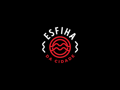 Esfiha da Cidade Logo black brand food logo pizza red spaghetti
