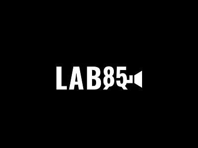 LAB85 action audiovisual black brand fortaleza logo minimalist movie white