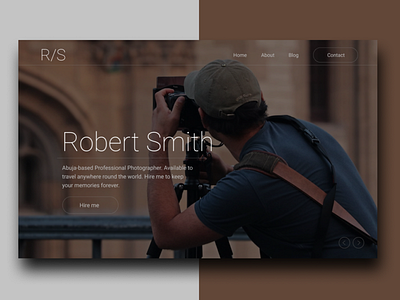 Photography Landing page concept