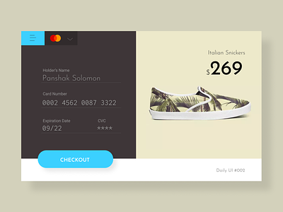 Credit Card Checkout. Daily UI #002
