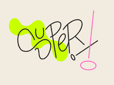Super ! ✴ black brush creation design design art flashy graphisme illustration letter lettering line procreate super type typography work