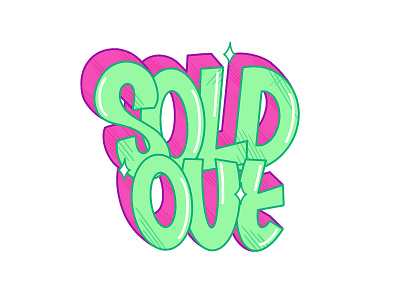 Sold out !✨✨ 3d art design design art graphisme green illustration letter shapes soldout texture type typography work