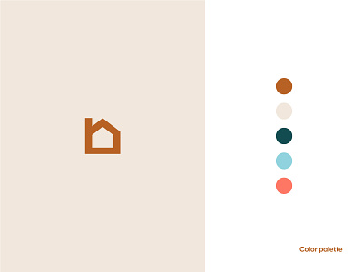 Homepty - color palette brand branding brown color color palette colorful home house icons identity identity branding mark shapes simple
