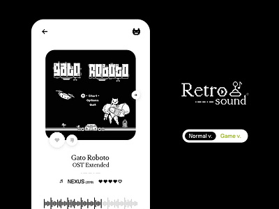 Retro sound ♪ - Ui concept animation app application brand branding design figma game icon interface logo music musicplayer pixel playlist ui uidesign uiux ux web