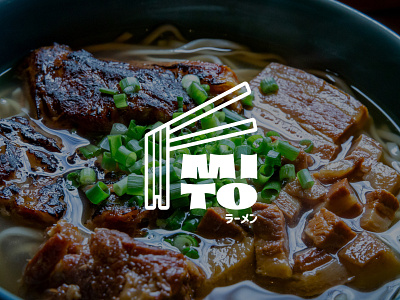 Mito ラーメン ✴ logo branding concept design food graphisme icon illustration inspiration japan japanese japanese food line logo logotype mark noodle ramen restaurant vector ラーメン