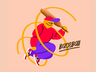 Baseball ✌ air jordan baseball brush character design design art grain graphisme illustration line man nike nike shoes purple texture thug thug life type typography wave