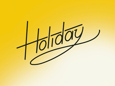 Holiday ✺ art black calligraphy design design art graphicdesign graphisme holiday letter lettering lettering art letters lettre shapes summer sun type typography work yellow