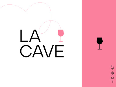 La cave - logo concept ✳ alcohol alcohol branding art direction branding cave concept design graphisme identity letter logodesign logotype minimalist minimalist logo pink typography wine wine label work