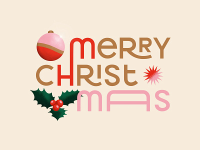 ✧ Merry Christmas ✧ art christmas christmas card design design art font graphic design graphisme holiday illustration letter merry christmas merry xmas merrychristmas noel pink stretched type typography work