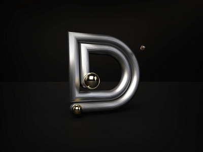 36 days of type - D 36dayoftype black c4d cinema4d design design art graphisme letter modeling octane render rendering type type art typeface typography