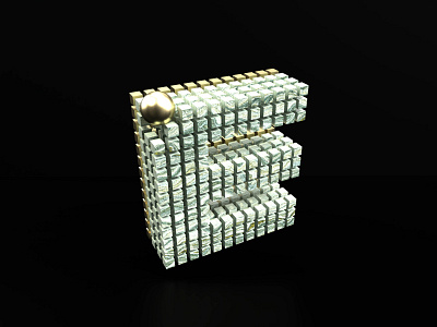 36 days of type - E 36dayoftype 3d art c4d cinema 4d cube design design art gold graphisme illustration letter marble marble texture octane rendering square type typography work