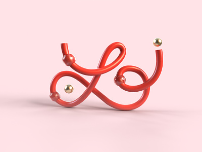 36 days of type - L 36daysoftype 3d design graphic design graphisme illustration letter line motion graphics pink red render rendering sweet type typography work