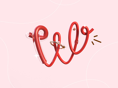 36 days of type - W ! 36daysoftype design graphic design graphisme illustration letter lettre line red render rendering type typo typography w work