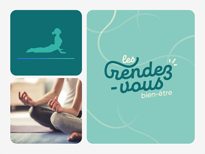 Les rendez-vous - bien-être © _ Logo design brand branding design graphisme identity illustration letter line logo logotype mark pastel type typography work yoga zen