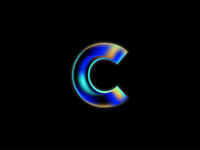 Type C 36dayoftype 3d blue c design light photo type typography vector work yellow