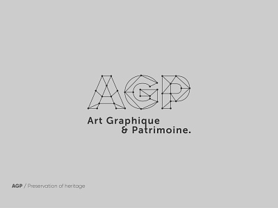 AGP — Brand identity agp black design digital graphisme grey grey scale letter logo numerique patrimoine point type typography vector work