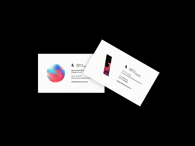 Business card 2019 — Atelier et Office de Création 3d agency black branding busines card card design graphisme illustration letter logo sans serif type typography vector work