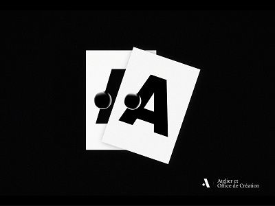 Atelier et Office de Création — Carte A5 3d a5 agency black branding card design design agency graphisme illustration letter paper sphere type typography vector work