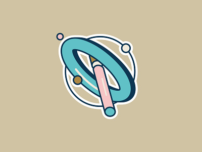 Q - 36daysoftype : into the space ! 36dayoftype 3d art blue brown design graphic design graphisme icon illustration letter line line art pink q space type typography vector work