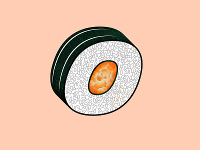 🌸 0 - 36daysoftype 0 36dayoftype 3d art black design design art graphisme green illustration japan japanese food letter number orange sushi type typography vector work
