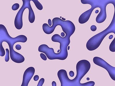 ⓷ - 36daysoftype ✨✺ 36dayoftype 3d art blue design design art encre graphisme illustration ink letter liquid purple type typography vintage violet work