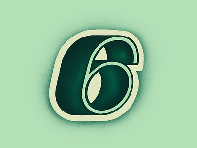 ➏ - 36daysoftype ✨✺ 36dayoftype 3d art design design art dimension form grain graphisme green illustration numbers shapes type type art typedesign typeface typography work
