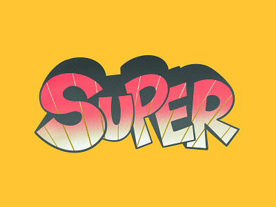 Super ! 3d art black design design art graphisme illustration letter line procreate red shapes super type typography work