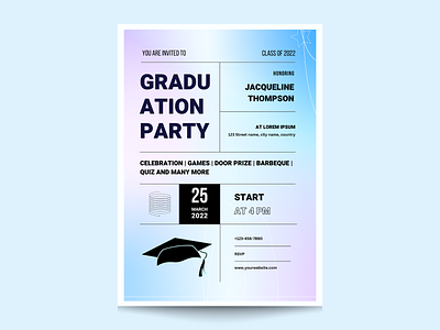 Graduation Party Flyer branding design flyer graphic design illustration ui