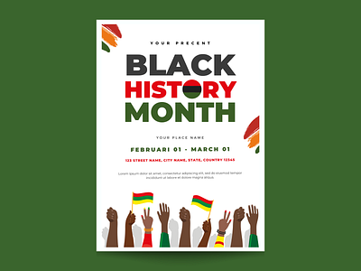 Black history month flyer branding design flyer graphic design illustration ui vector