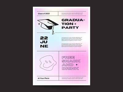 Graduation party flyer branding design flyer graphic design illustration logo vector
