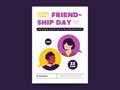 Friendship day flyer branding design flyer graphic design illustration logo vector
