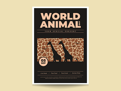 World animal day flyer branding design flyer graphic design illustration vector