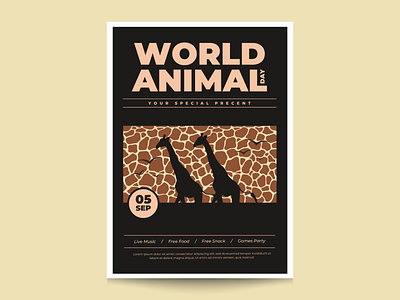 World animal day flyer