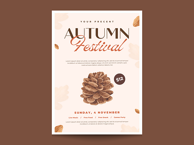 Autumn festival flyer branding design flyer graphic design illustration logo ui vector