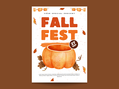 Fall fest flyer branding design flyer graphic design illustration logo ui vector