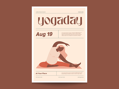 Yoga day flyer branding design flyer graphic design illustration logo ui vector