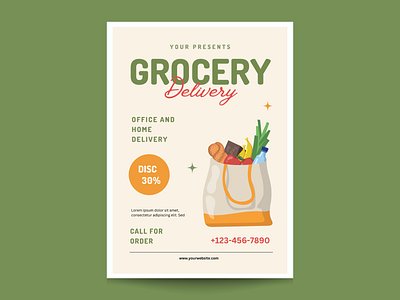 Grocery flyer branding design flyer graphic design illustration logo ux vector