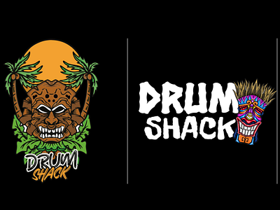 Drum Shack Tiki Style Logo Design