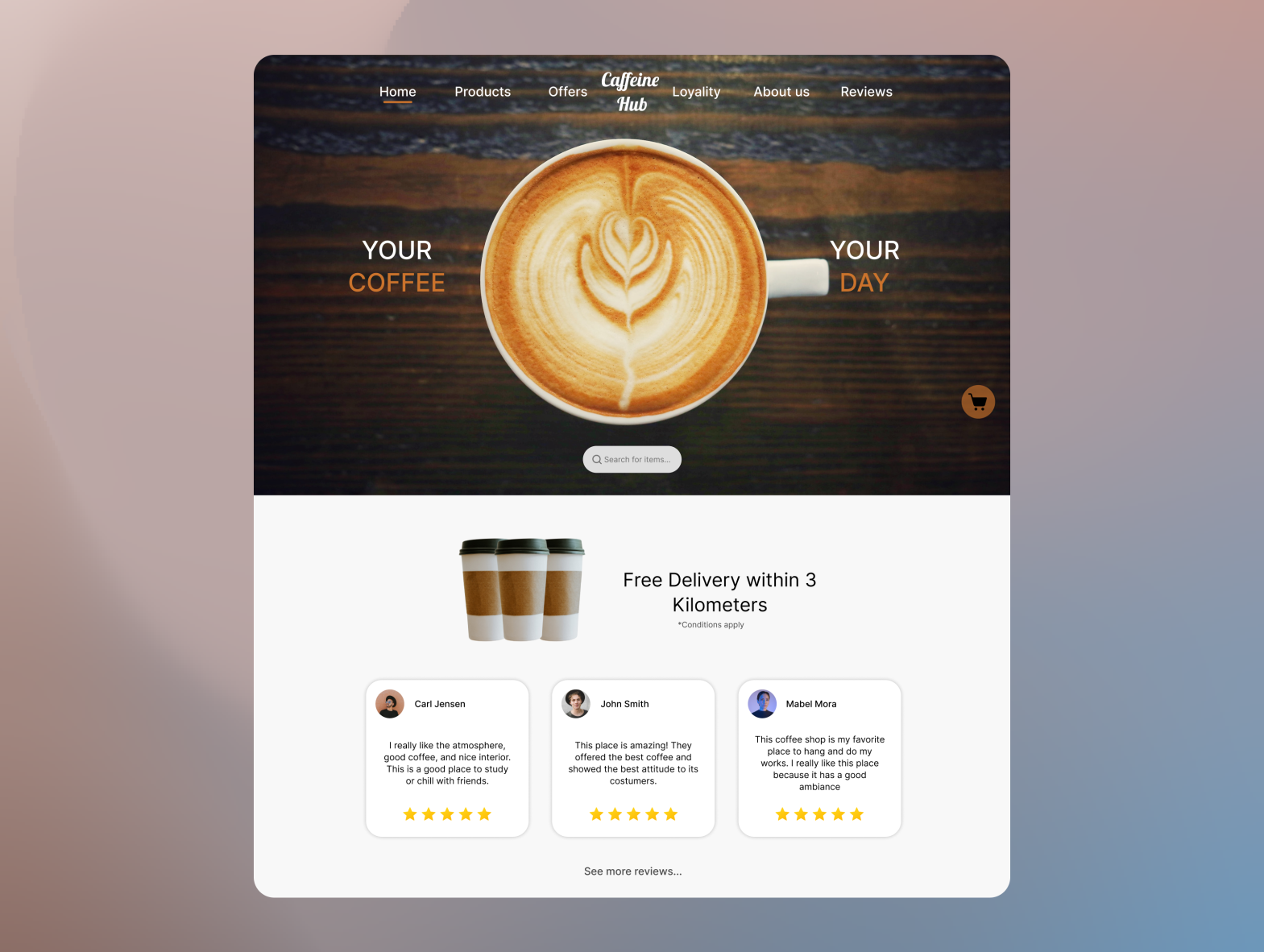Coffee Shop Landing Page by Tharindu Sandaruwan on Dribbble