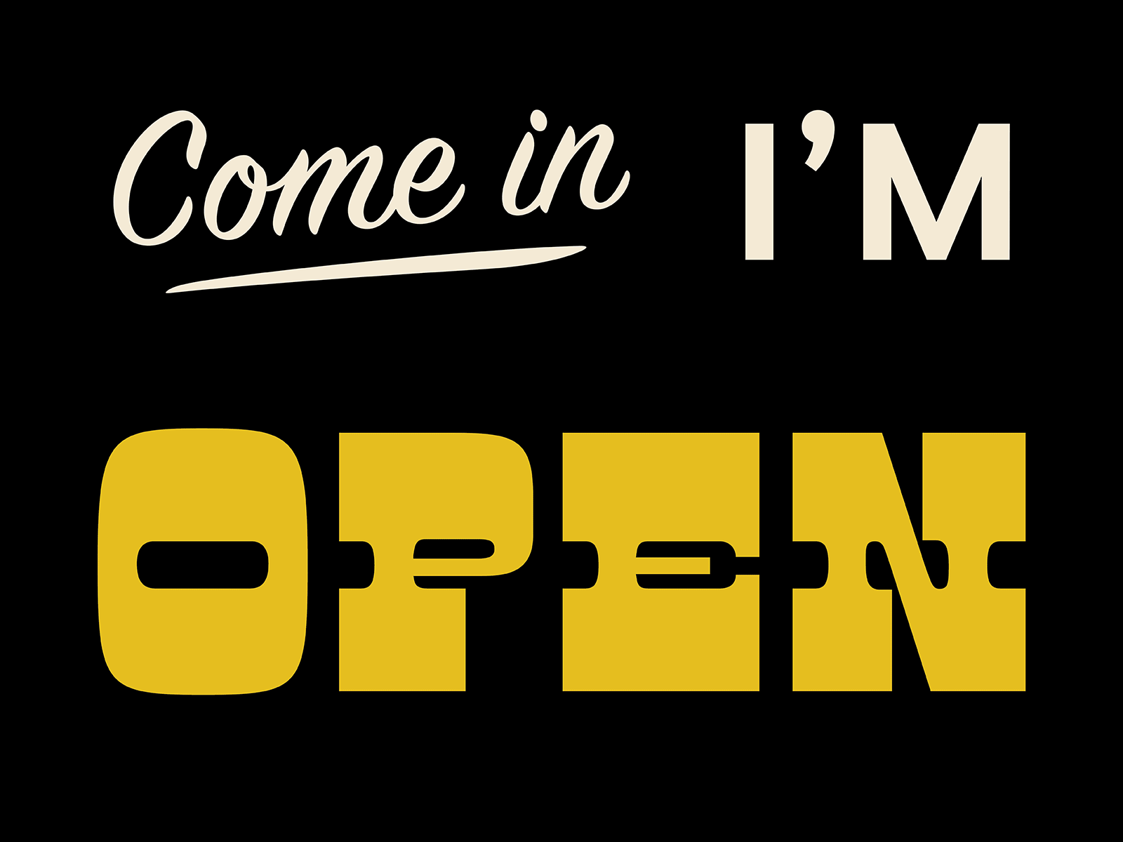 Come On In! animation design dribbble gif mood type typography