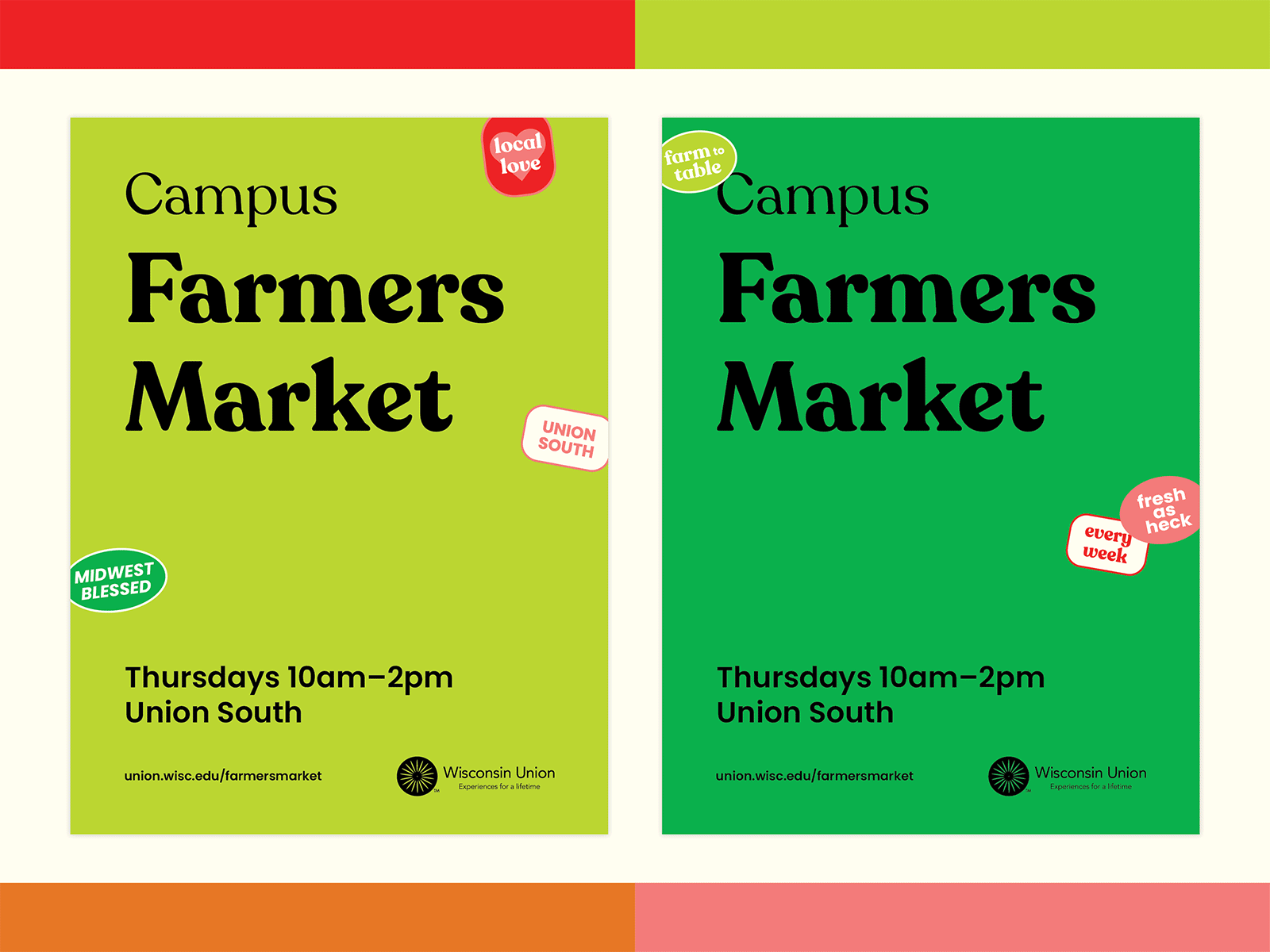 Campus Farmers Market Posters branding design dribbble farmers market gif madison type typography wisconsin
