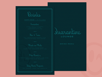 Quarantine Lounge Menu