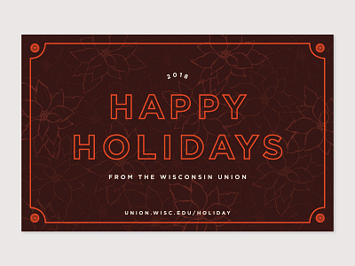 Wisconsin Union Holiday branding design holiday holiday card typography