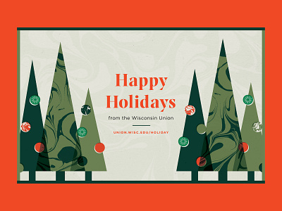 Wisconsin Union Holiday branding design holiday holiday card typography